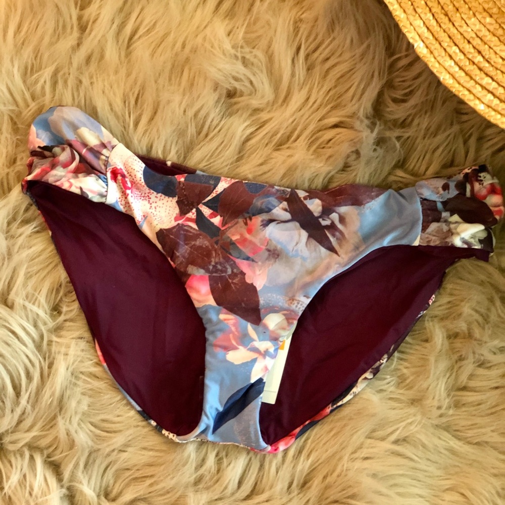 Becca Floral Bikini Bottom Reversible